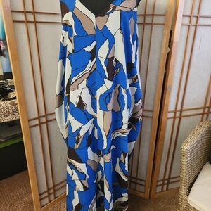Manuhealii Blue and Brown Dress OneSize